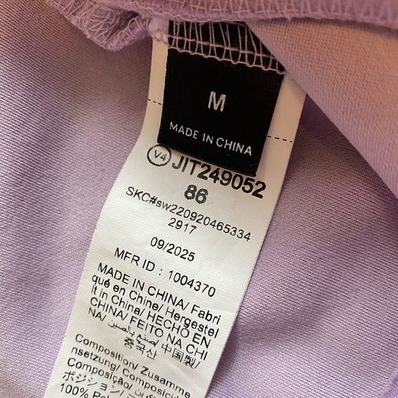 SHEIN Lavender Puff Sleeve Crop Top - Picture 2 of 3